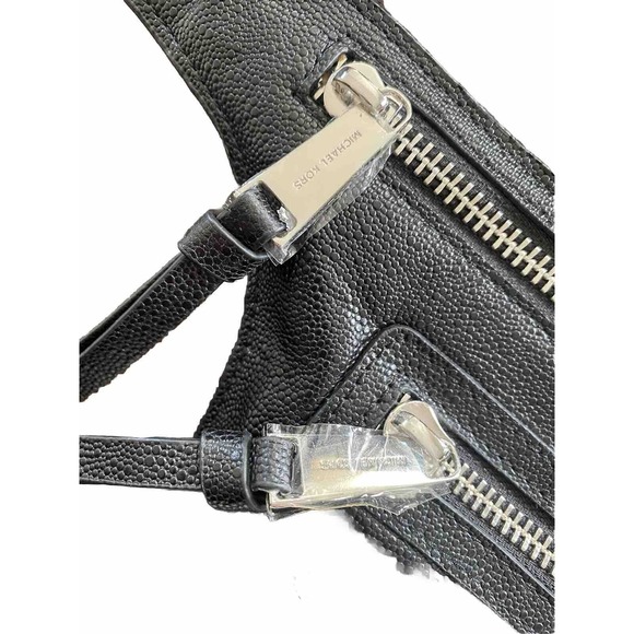 New‎ Michael Kors Pebbled Leather Black Belt Bag Utility Waist Pack Adjustable - Picture 3 of 8